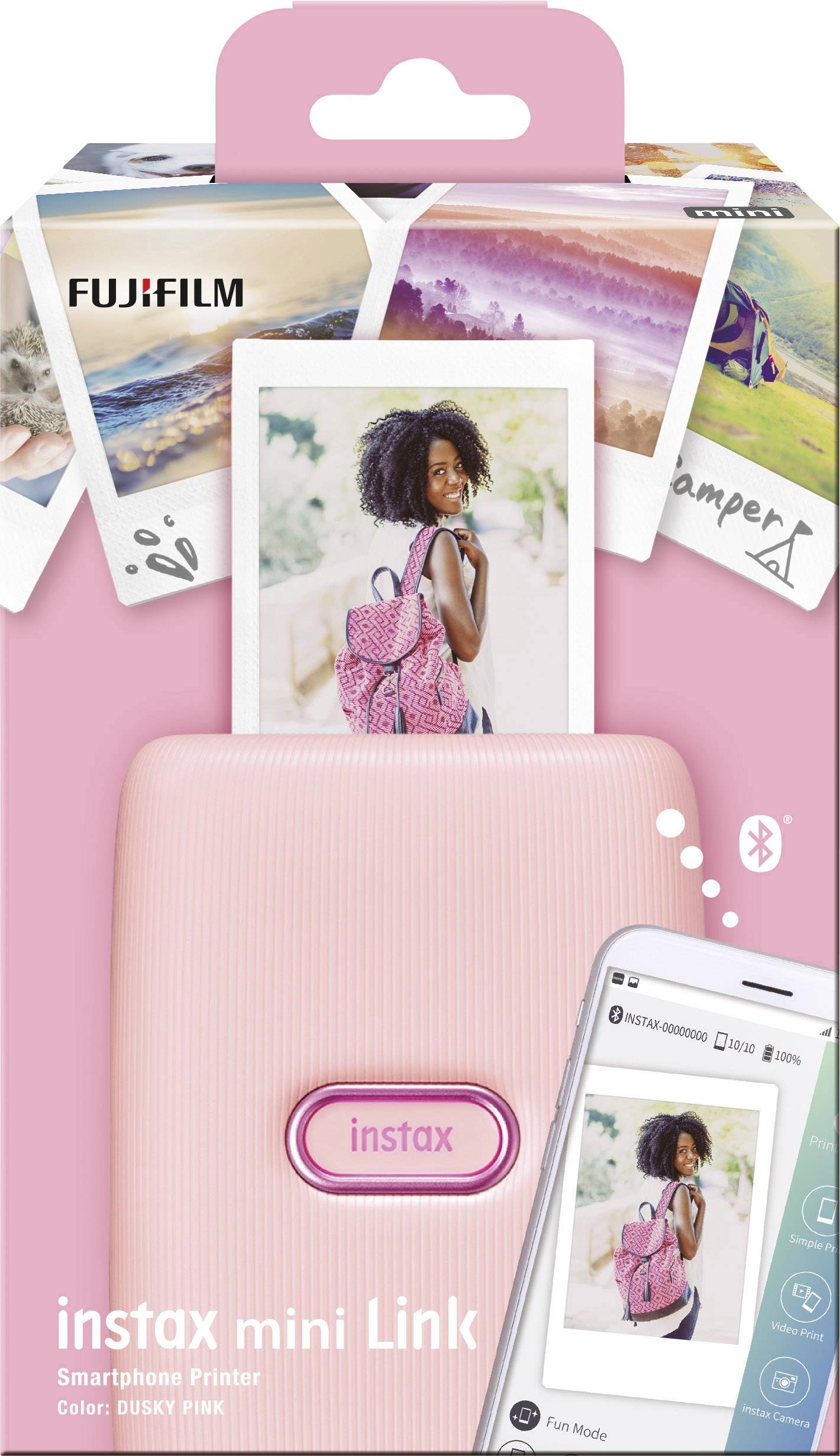 Fujifilm Instax Mini Link Dusky Pink Sofortbild-Drucker Pink Bluetooth