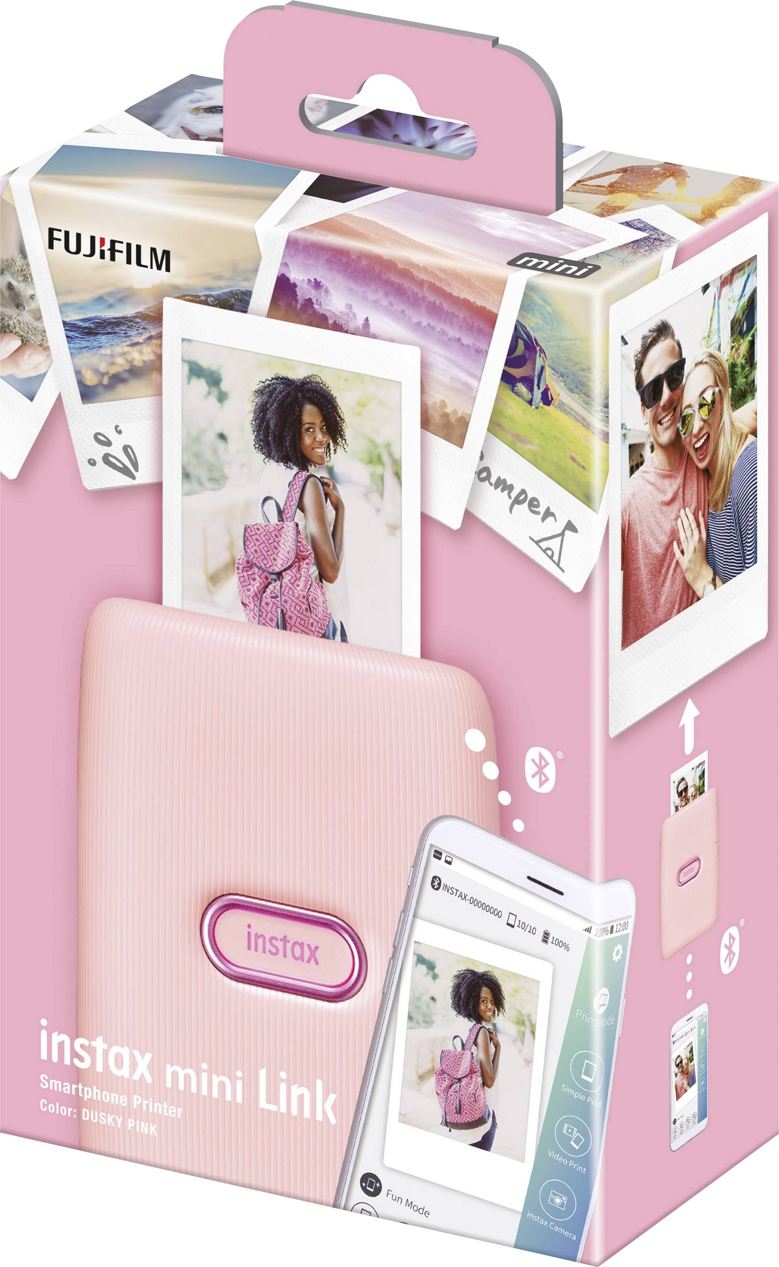 Fujifilm Instax Mini Link Dusky Pink Sofortbild-Drucker Pink Bluetooth