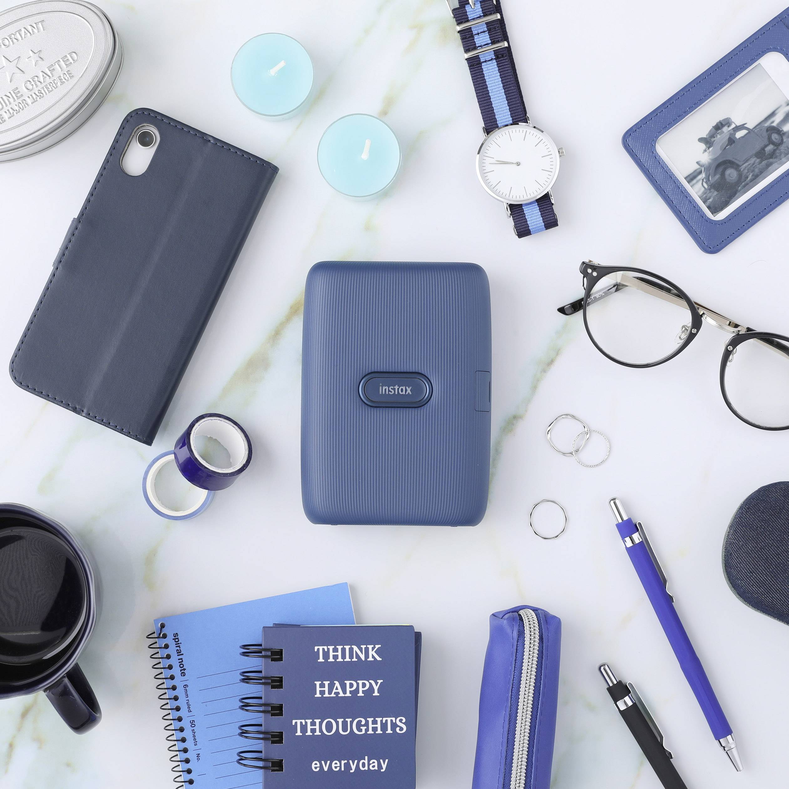 Fujifilm Instax Link Dark Denim Sofortbild-Drucker Blau Bluetooth