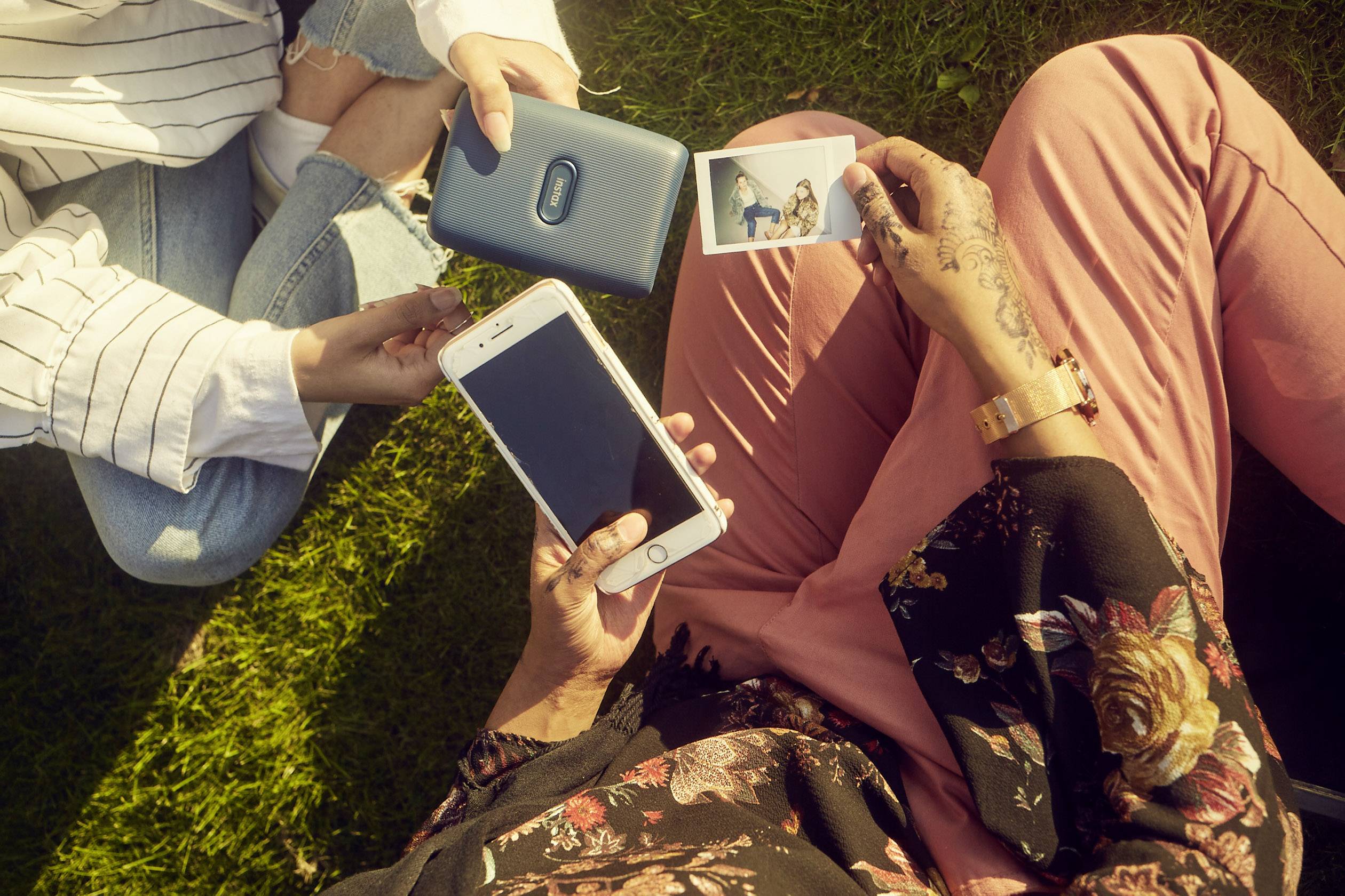 Fujifilm Instax Link Dark Denim Sofortbild-Drucker Blau Bluetooth