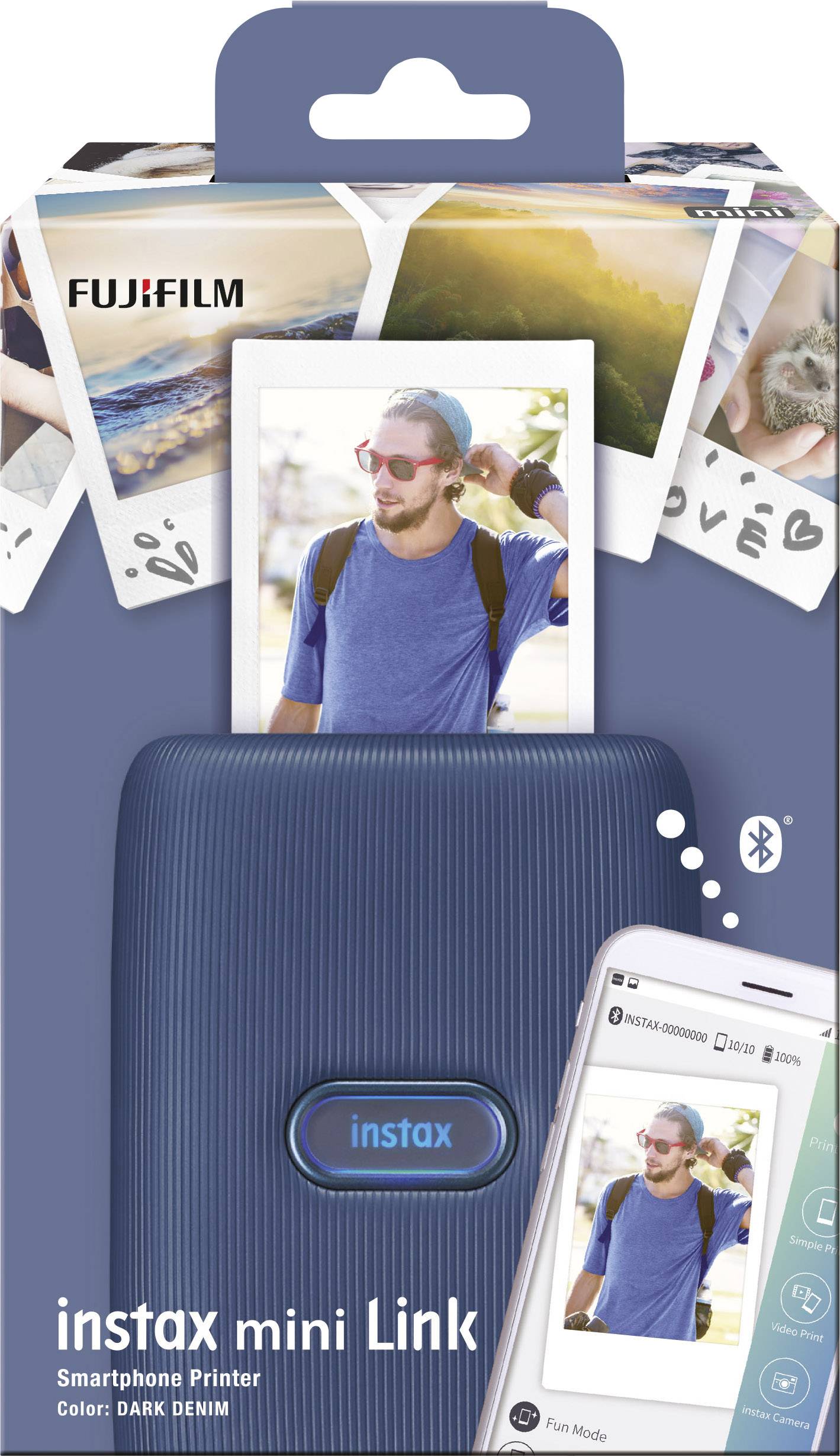 Fujifilm instax mini Link - Drucker - Farbe - LED - 86 x 54 mm bis zu 5 Abzüge/Min. (Farbe)