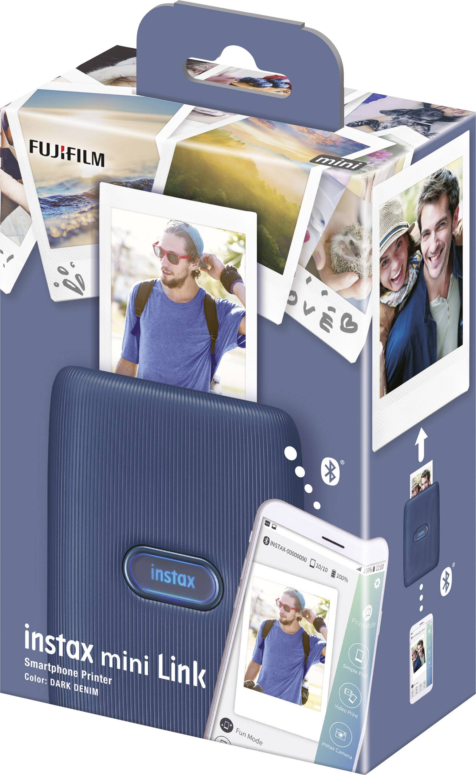 Fujifilm instax mini Link - Drucker - Farbe - LED - 86 x 54 mm bis zu 5 Abzüge/Min. (Farbe)