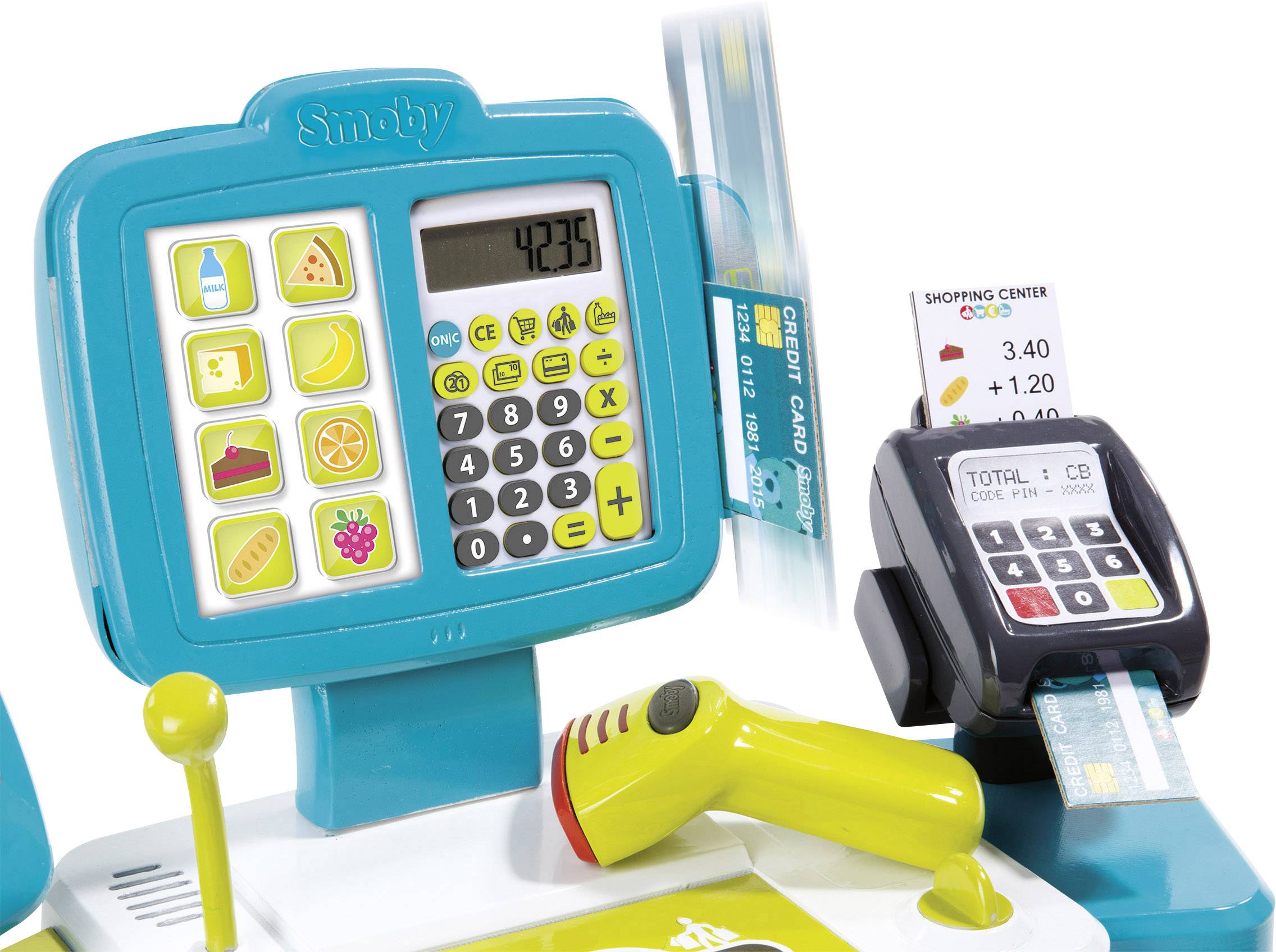 Smoby Elektronische Supermarktkasse türkis