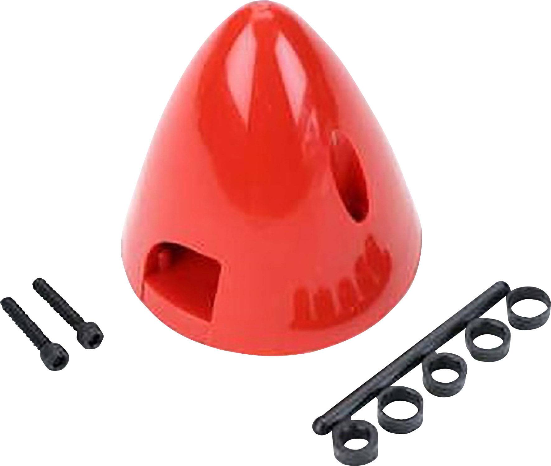 DU-BRO Spinner mit Kühllüftöffnung Kunststoff Produktabmessung, Ø: 70mm Rot