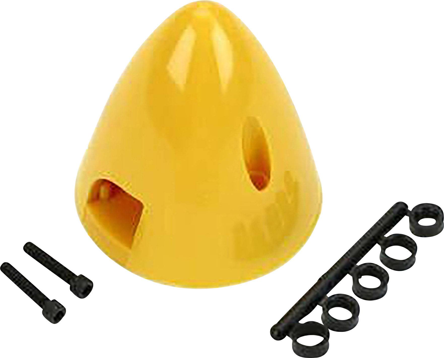 DU-BRO Spinner mit Kühllüftöffnung Kunststoff Produktabmessung, Ø: 38mm Gelb