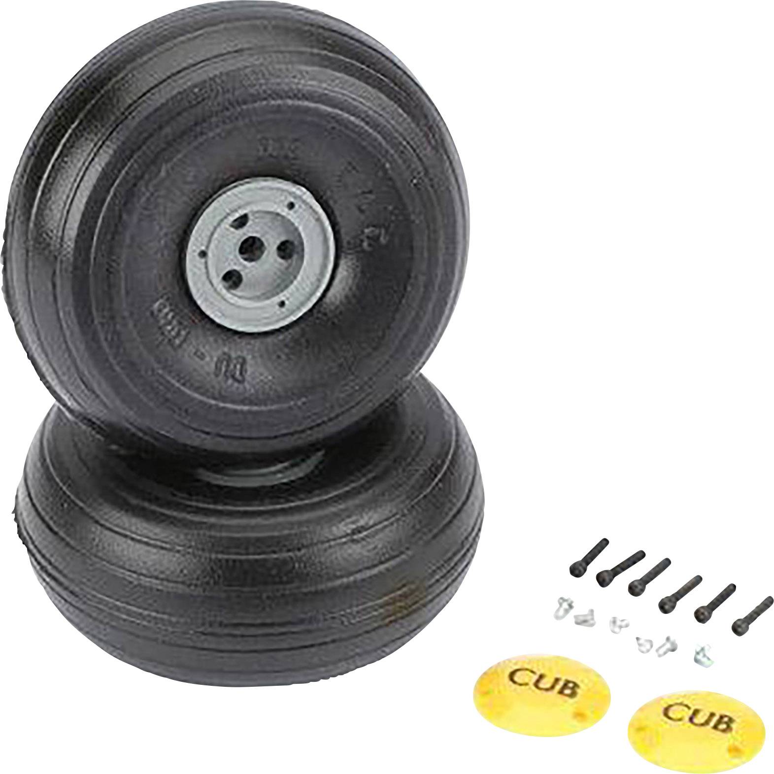 DU-BRO Modellflugzeug Schaumgummireifen mit Kunststofffelge, mit Profil 143mm 2St.