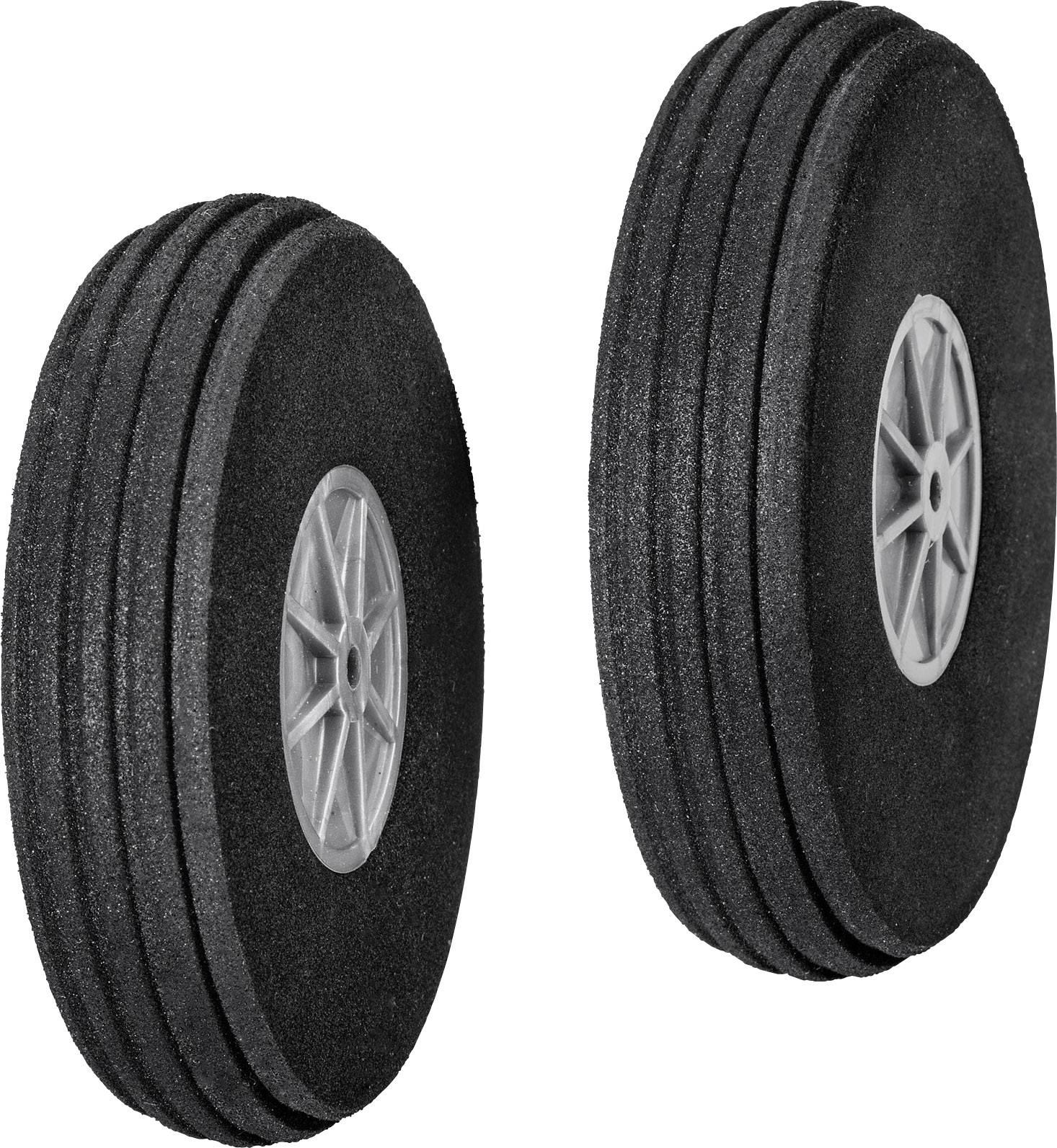 DU-BRO Modellflugzeug Schaumgummireifen mit Kunststofffelge, mit Profil 70mm 2St.