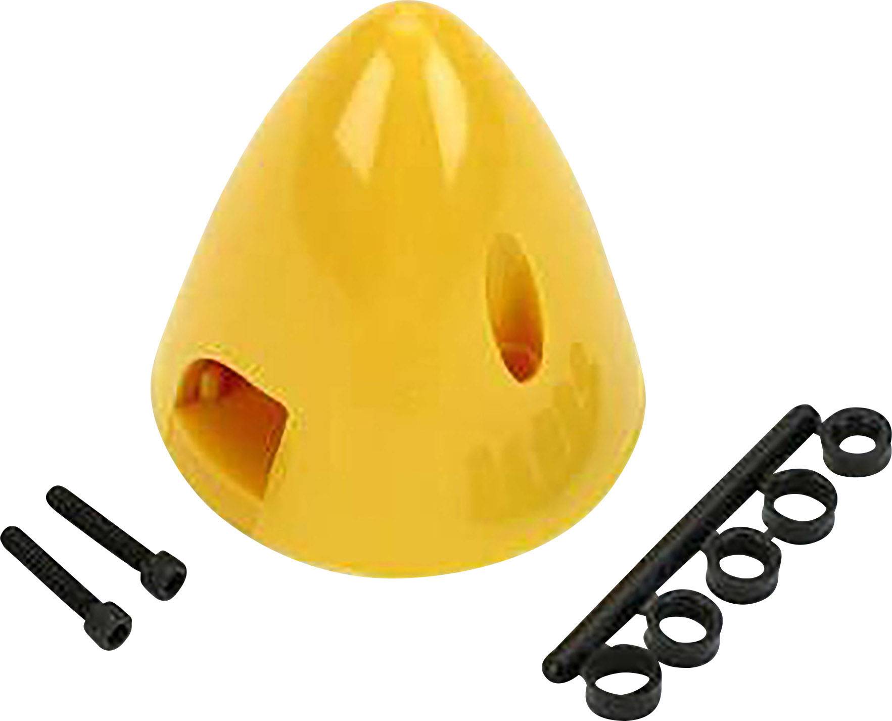 DU-BRO Spinner mit Kühllüftöffnung Kunststoff Produktabmessung, Ø: 63mm Gelb