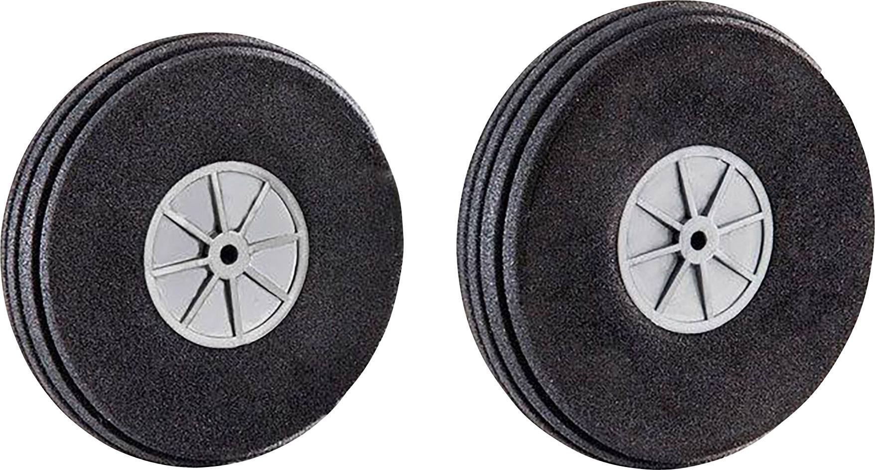 DU-BRO Modellflugzeug Schaumgummireifen mit Kunststofffelge, mit Profil 76mm 2St.