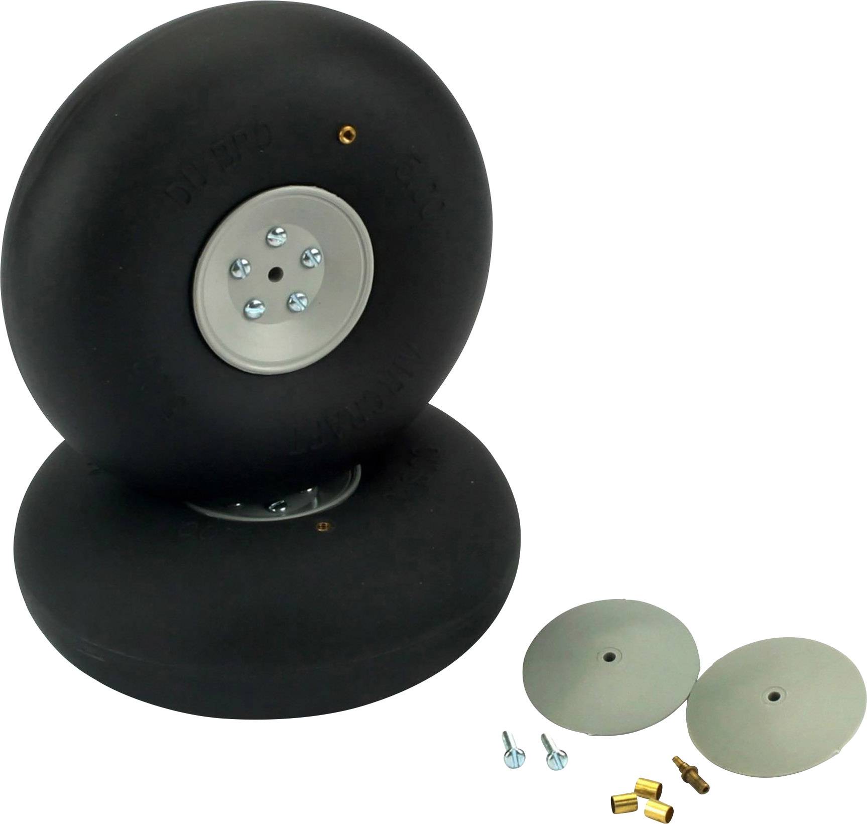 DU-BRO Modellflugzeug Ballonreifen mit Kunststofffelge 102mm 2St.