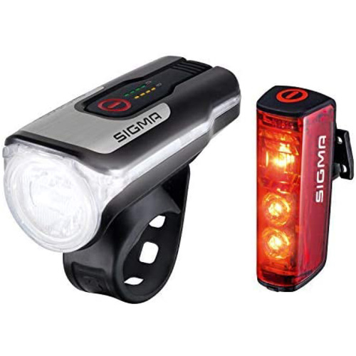 Sigma Kit d'éclairage de vélo AURA 80 FL / Blaze Set LED à batterie noir