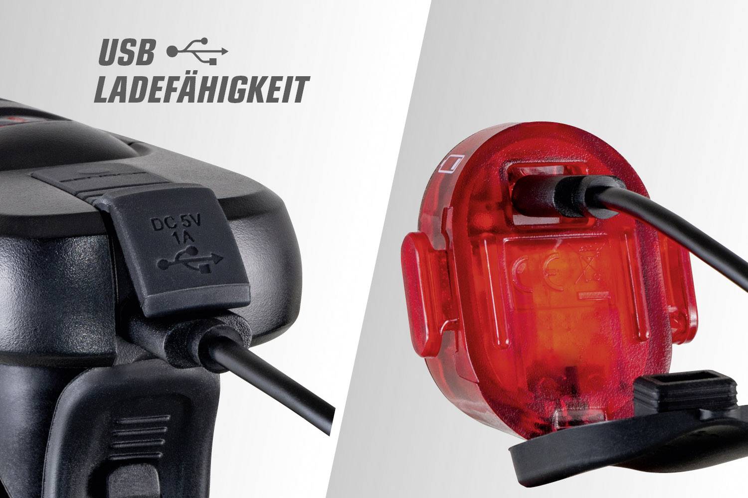 Sigma Fahrradbeleuchtung Set AURA 45 / Nugget Set LED akkubetrieben Schwarz