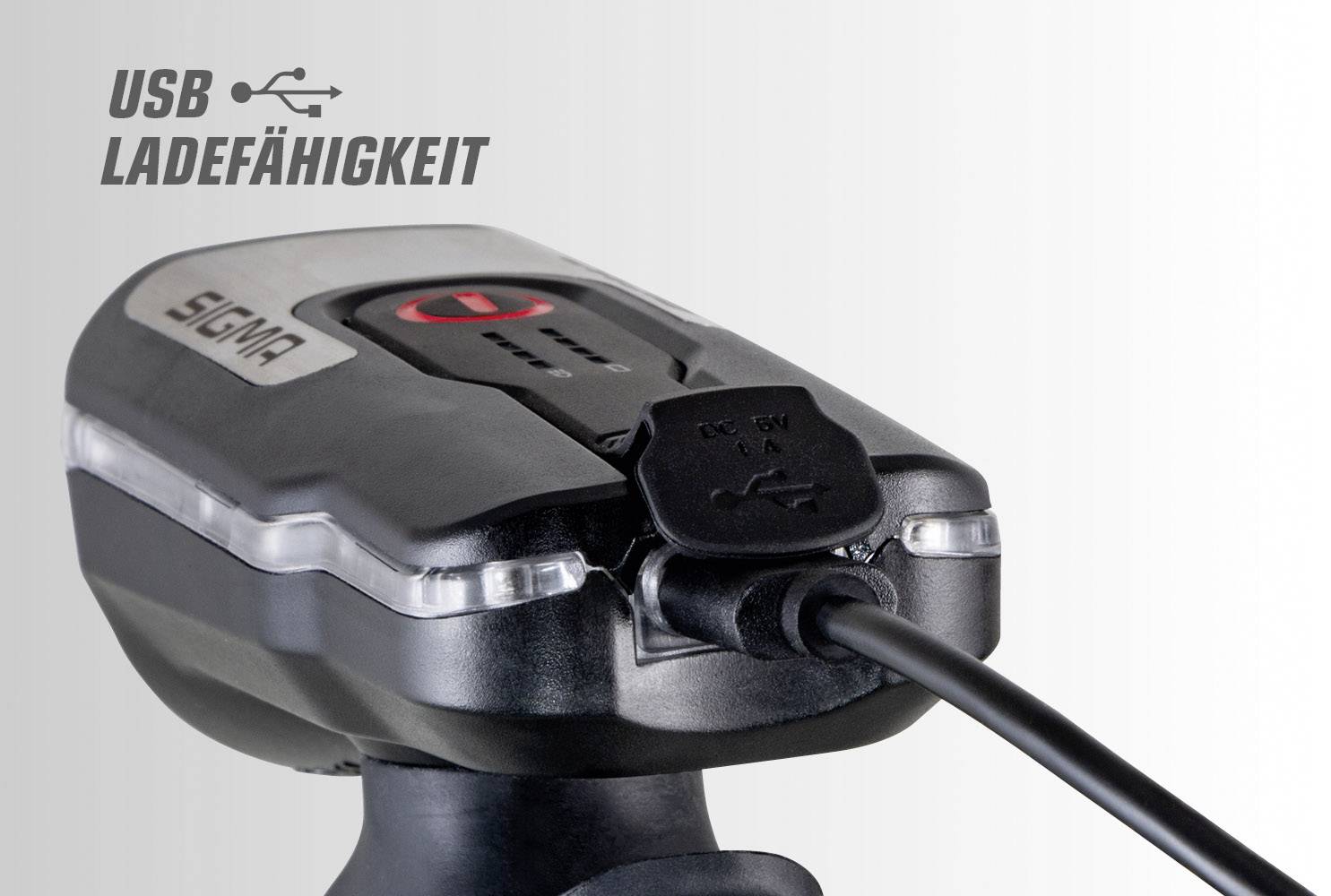 Sigma Fahrrad-Scheinwerfer AURA 80 LED akkubetrieben Schwarz