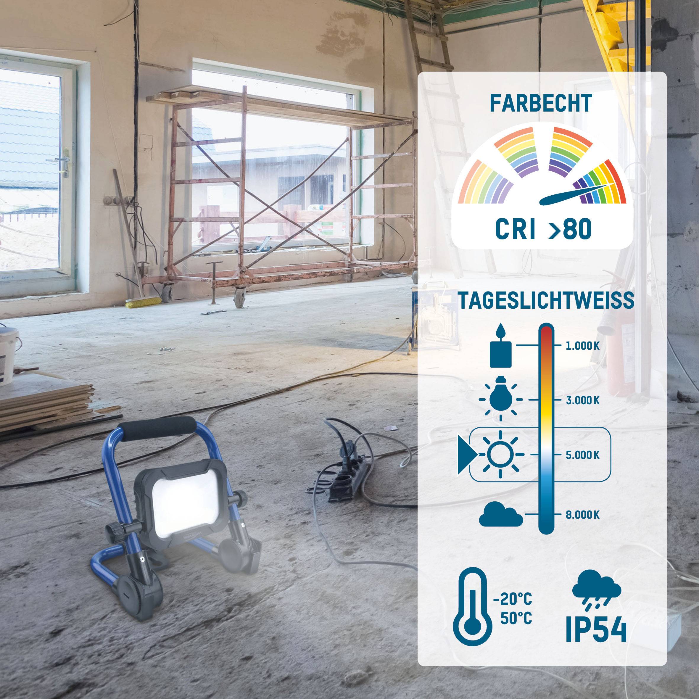 Ansmann FL800R Baustrahler 10 W 800 lm Neutralweiß 1600-0274