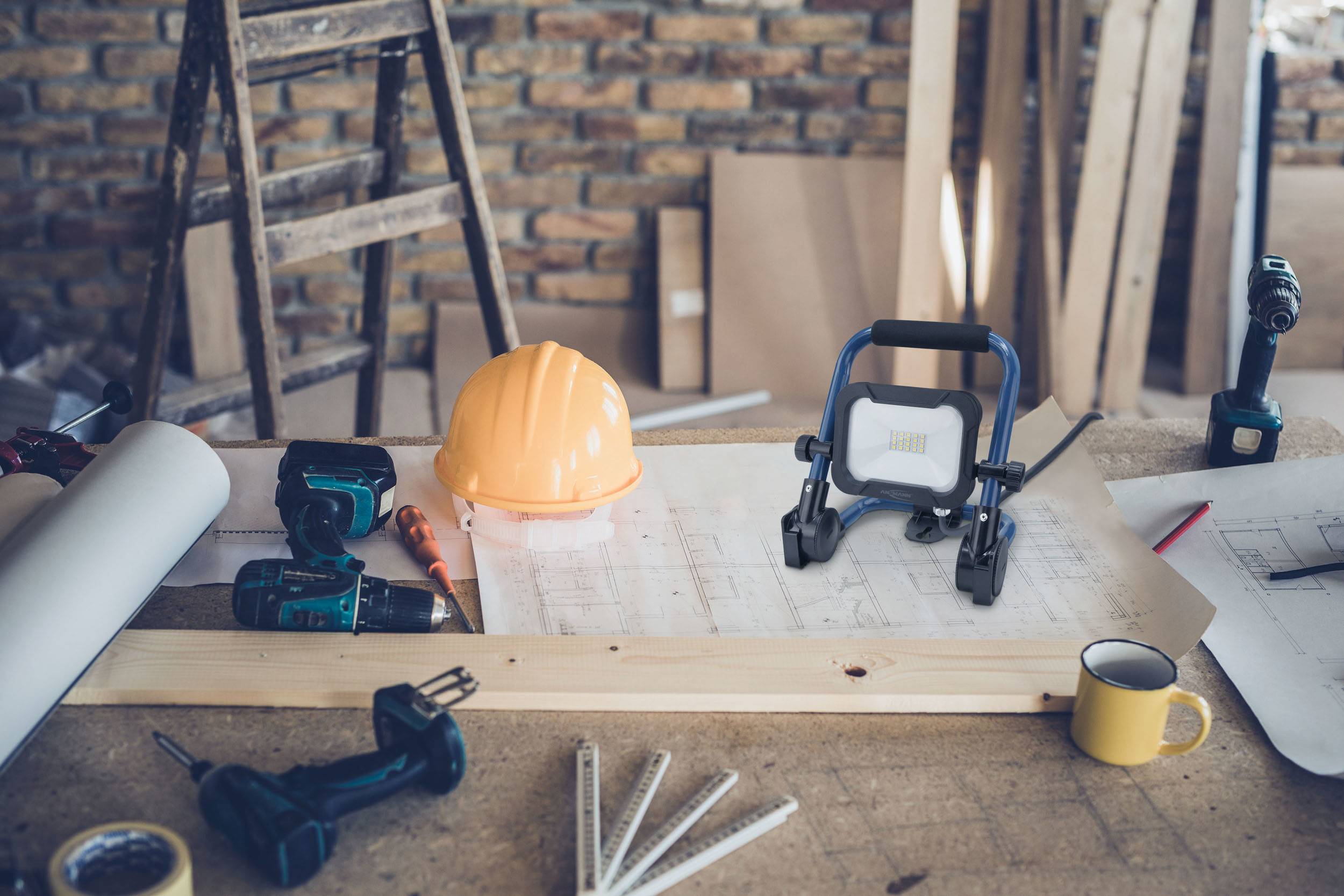 Ansmann FL800AC Baustrahler EEK F (A - G) 10 W 800 lm Neutralweiß 1600-0277