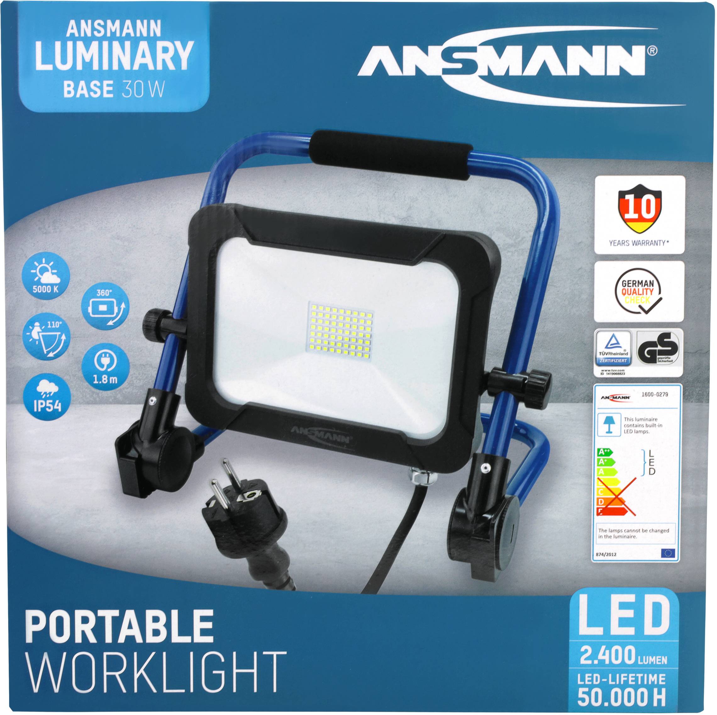 Ansmann FL2400AC Baustrahler EEK F (A - G) 30 W 2400 lm Neutralweiß 1600-0279