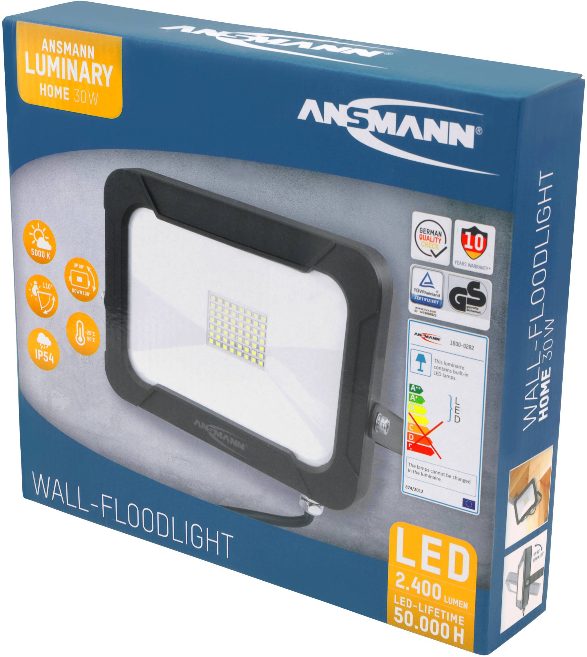 Ansmann WFL2400 1600-0282 LED-Wandstrahler EEK: F (A - G) 30 W Leuchtfarben: Neutralweiß