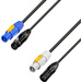 Adam Hall 8101PSDT1000N DMX Kabel [1x XLR-Buchse, PowerCon-Stecker - 2x XLR-Stecker, PowerCon-Stecker] 10.00m