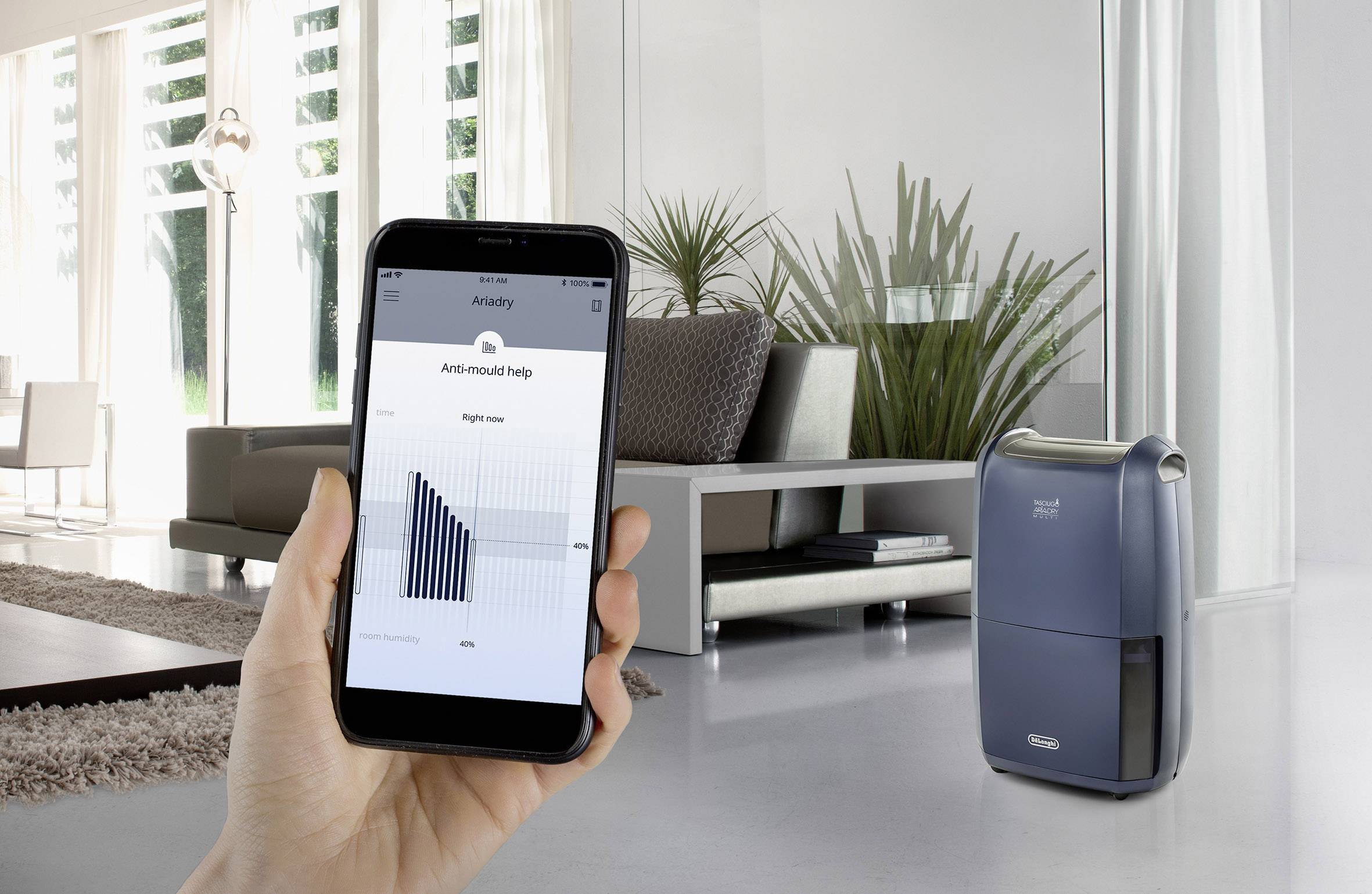 DeLonghi DDSX220WF Luftentfeuchter 90 m³ 461 W 0.875 l/h