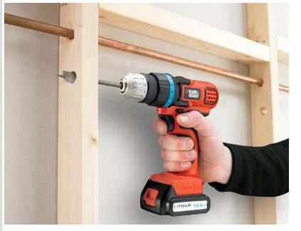 Black & Decker EGBL14KB-QW Akku-Bohrschrauber 14.4V 1.5Ah Li-Ion inkl. 2. Akku, inkl. Koffer
