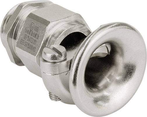 Metallisches Kabelverschraubungsteil mit rundem, hohlem Einsatz, geeignet für industrielle Anwendungen.