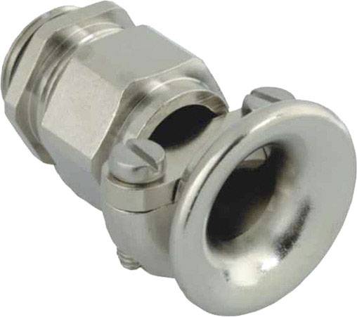 'Metallkabelverschraubung M75', zylindrische Form, mit Gewinde. Sie dient zur Abdichtung und Sicherung von Kabeln in Gehäusen.