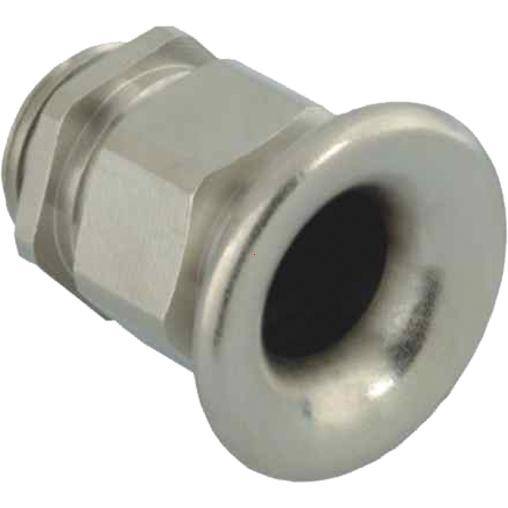 Metallscheibenförmiges Bauteil mit rundem Loch in der Mitte, wahrscheinlich als Bestandteil einer mechanischen Verbindung verwendet.