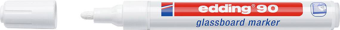 Edding e-90 4-90049 Glasboardmarker Weiß 2 mm, 3 mm