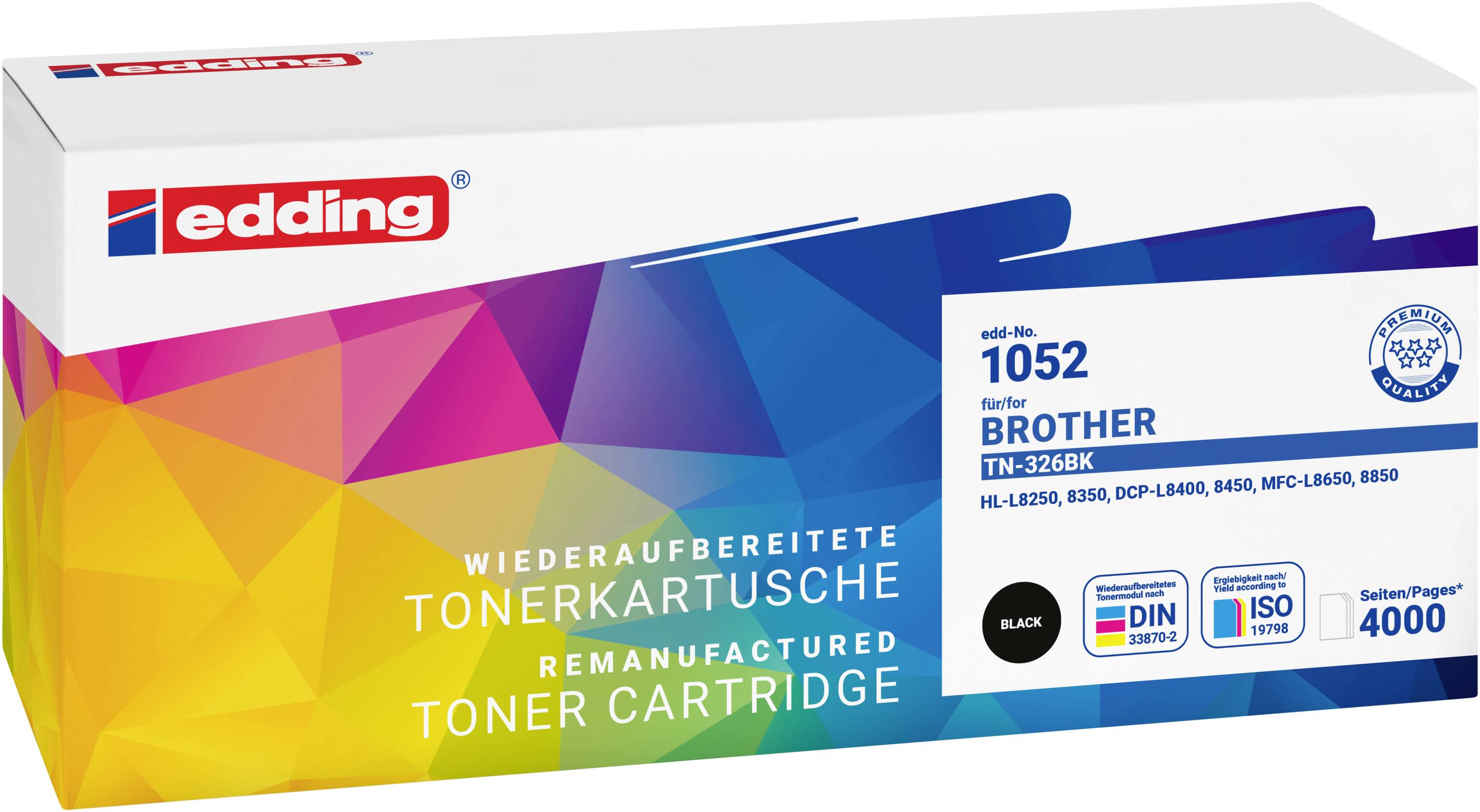 Edding Toner ersetzt Brother TN-326BK Kompatibel Schwarz 4000 Seiten EDD-1052 18-1052