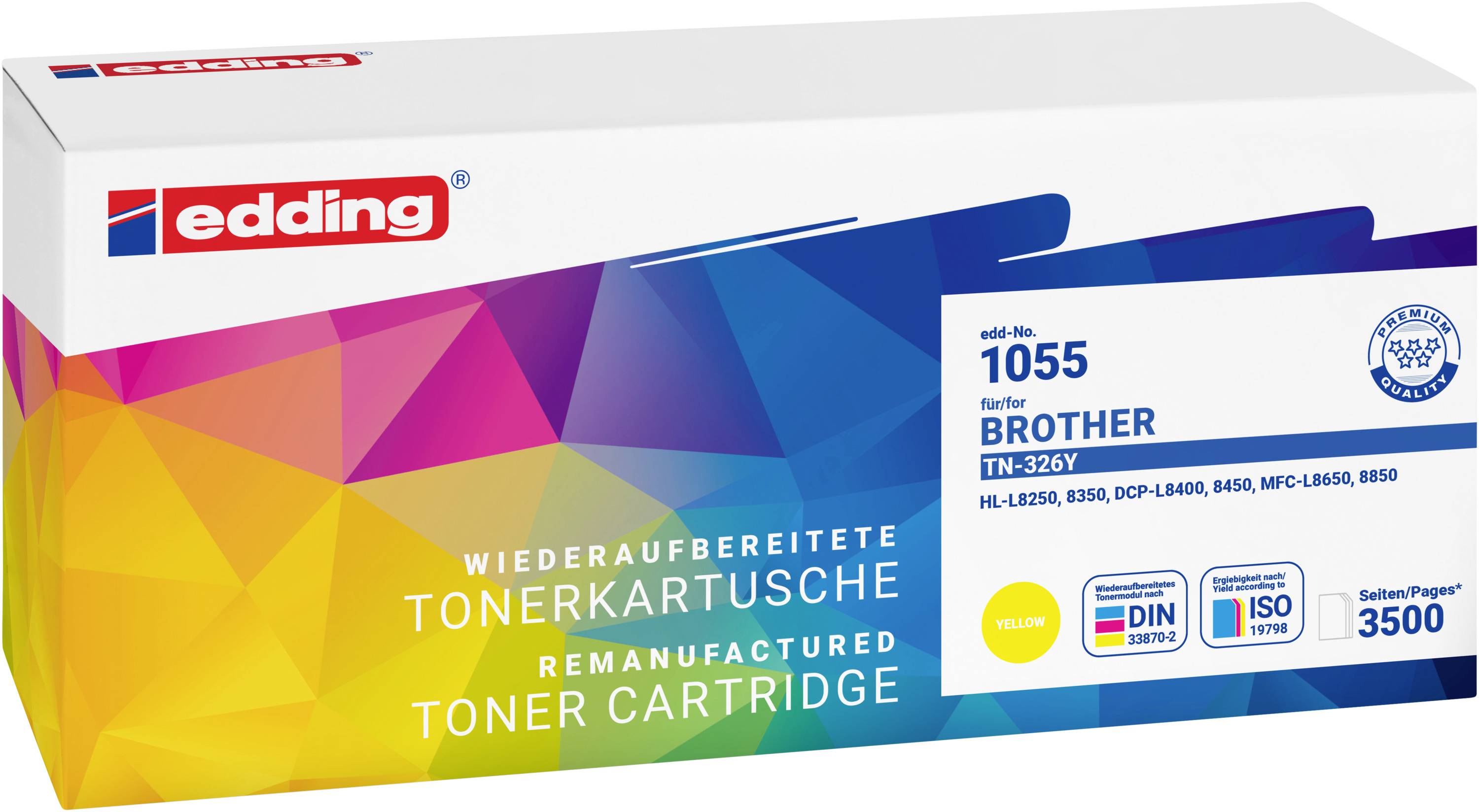 Edding Toner ersetzt Brother TN-326Y Kompatibel Gelb 3500 Seiten EDD-1055 18-1055