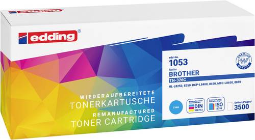 Edding Toner ersetzt Brother TN-326C Kompatibel Cyan 3500 Seiten EDD-1053 18-1053