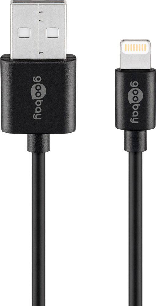Goobay Apple Lightning Dual Ladeset 2,4 A USB Ladegerät 12 W USB 2.0 Buchse A, USB 2.0 Buchse A Schwarz Steckdose