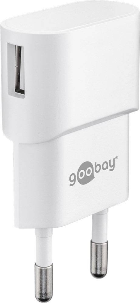 Goobay Micro USB-Ladeset 1 A USB Ladegerät 5 W USB 2.0 Buchse A Weiß Steckdose