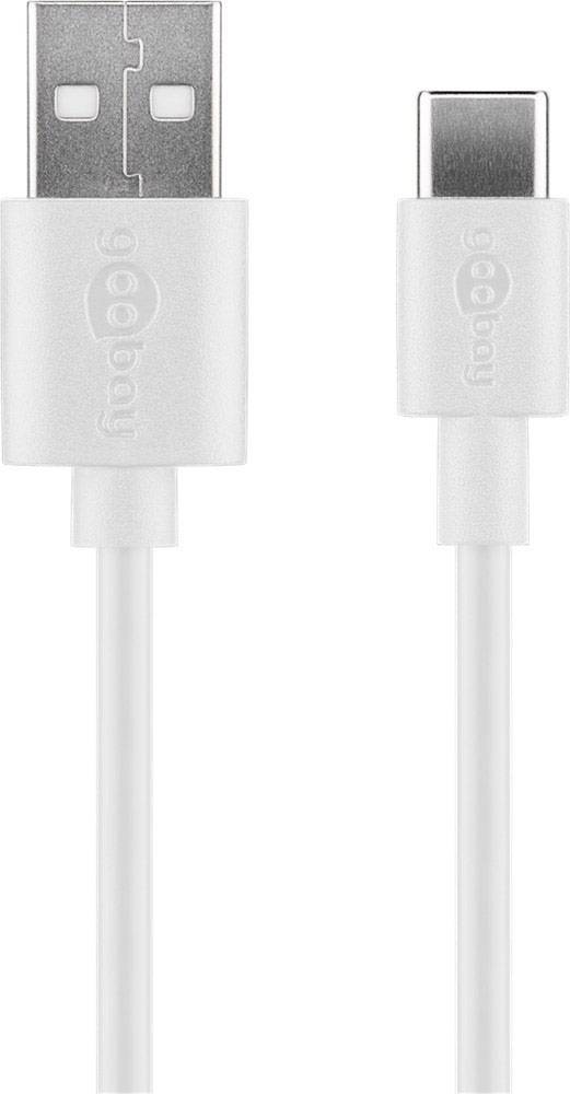 Goobay USB-C™ Ladeset 1 A USB Ladegerät 5 W USB 2.0 Buchse A Weiß Steckdose