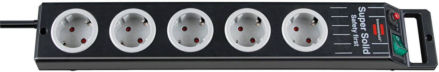 Brennenstuhl 1153380115 Steckdosenleiste mit Schalter 5fach Schwarz Schutzkontakt 1 St.