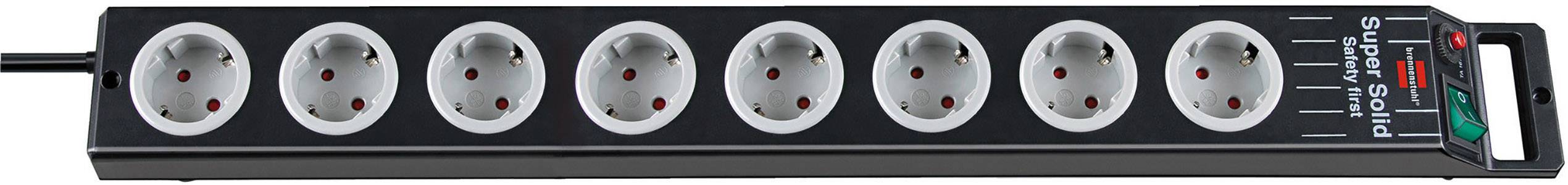 Brennenstuhl 1153380118 Steckdosenleiste mit Schalter 8fach Schwarz Schutzkontakt 1St.