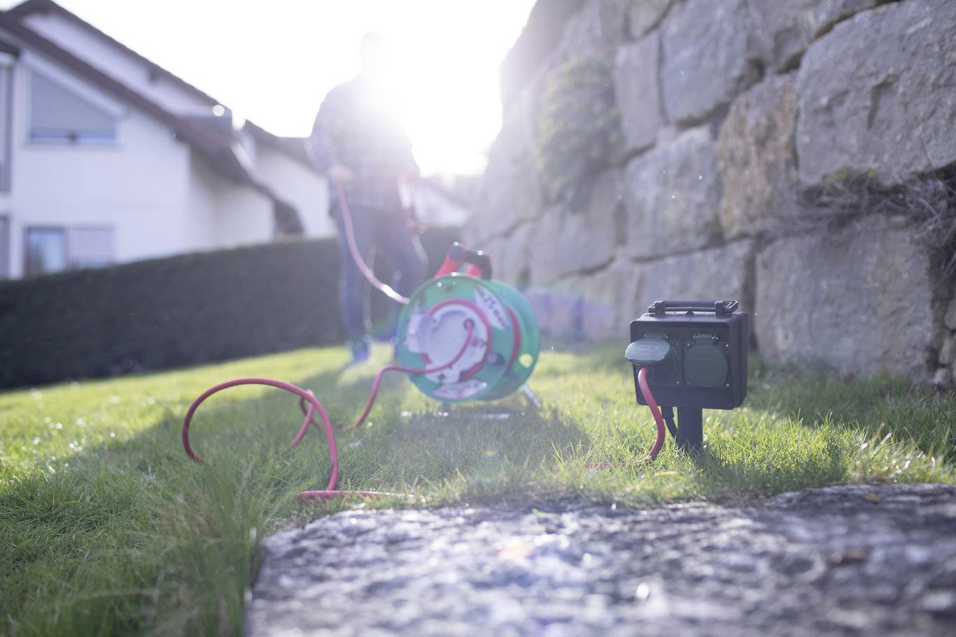 Brennenstuhl 1154440 Gartensteckdose 4fach Schwarz