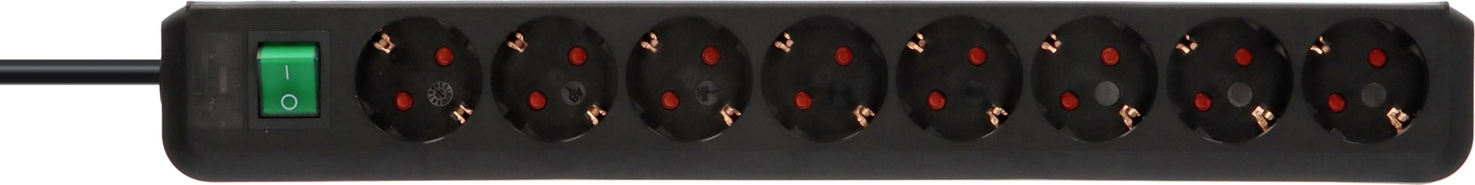 Brennenstuhl 1159300018 Steckdosenleiste mit Schalter 8fach Schwarz Schutzkontakt 1St.
