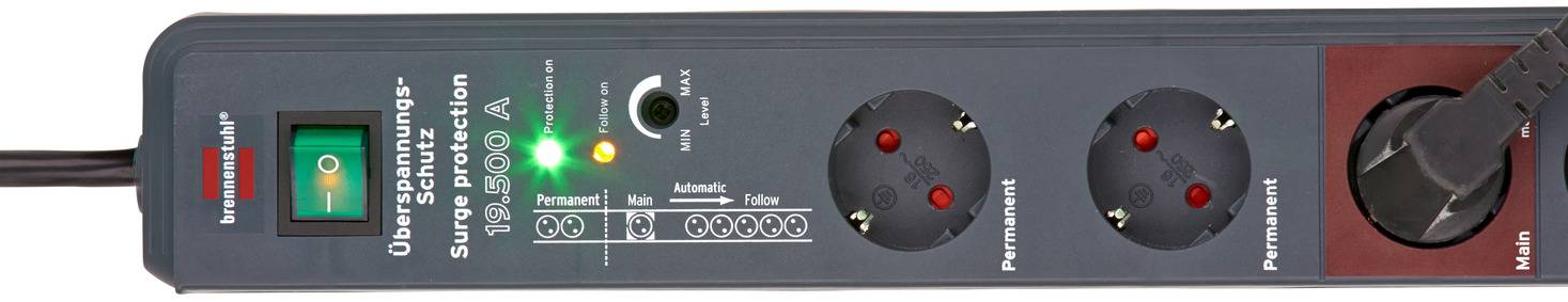 Brennenstuhl 1159490936 Main/Follow-Steckdosenleiste 8fach Anthrazit Schutzkontakt 1 St.