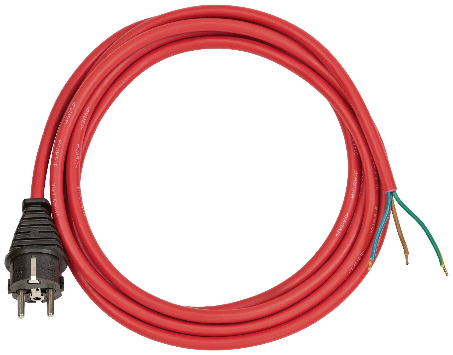 Brennenstuhl 1160450 Strom Anschlusskabel Rot 3.00m