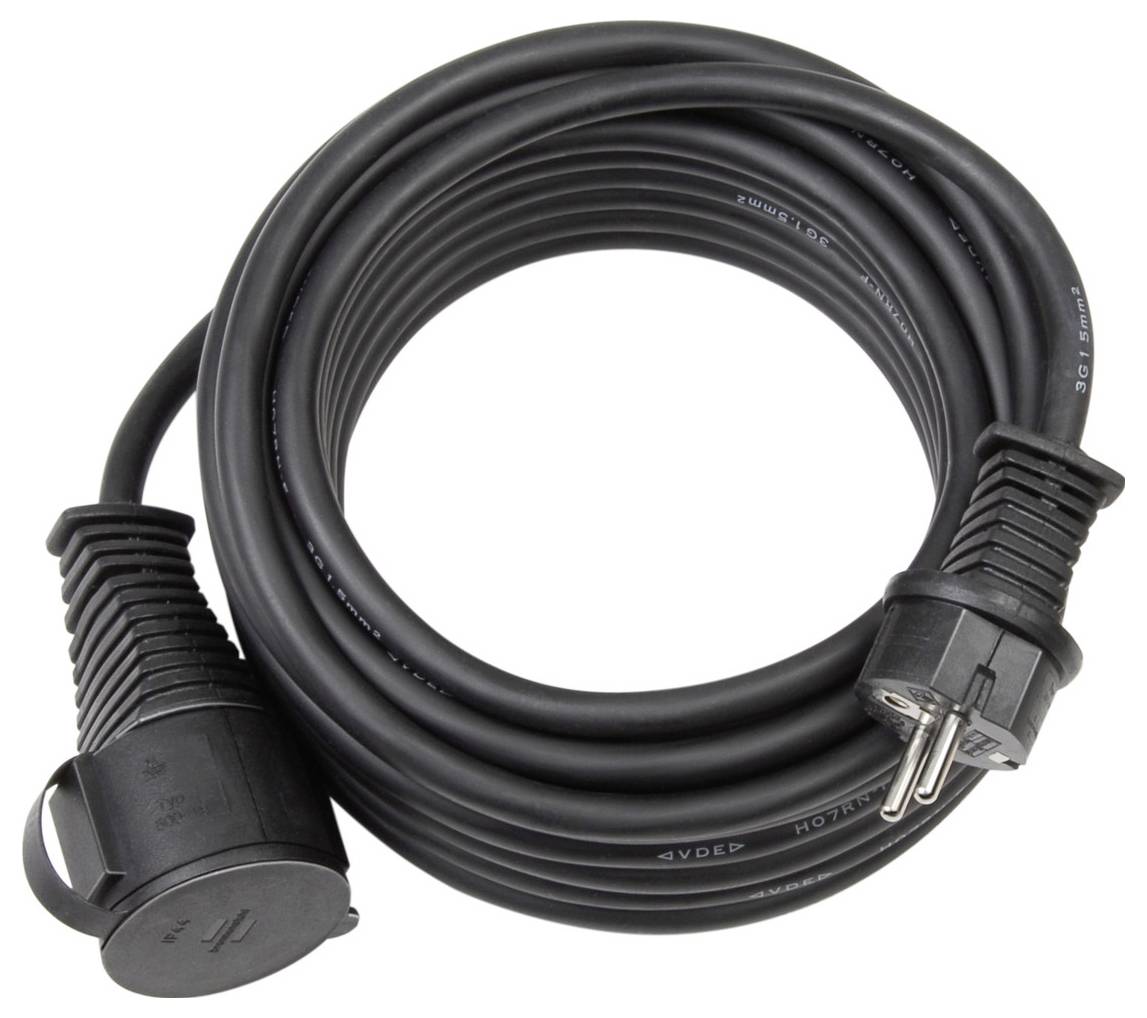 Brennenstuhl 1166820 Strom Verlängerungskabel Schwarz 25.00 m H07RN-F 3G 2,5 mm²