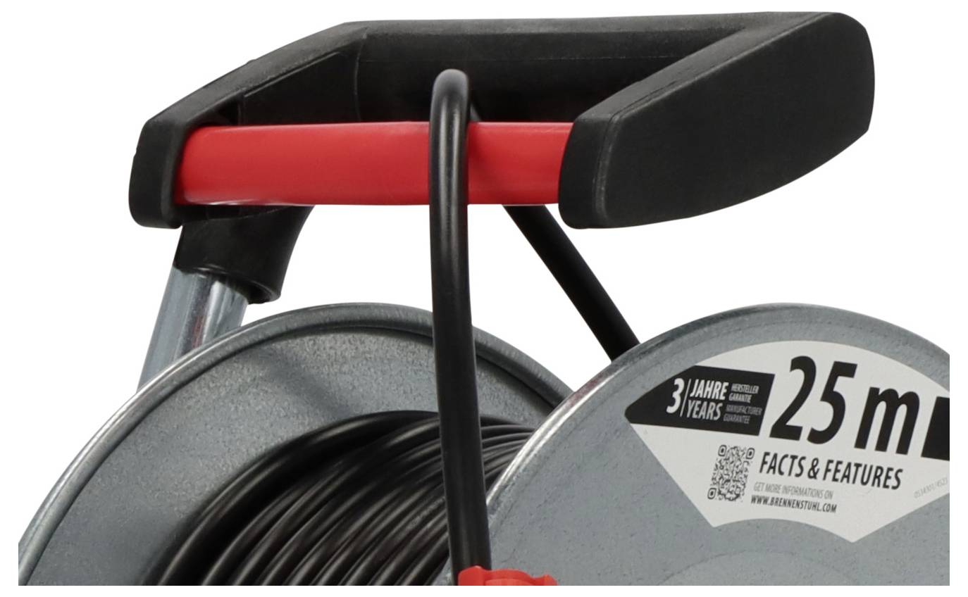 Brennenstuhl 1195056 Kabeltrommel 25 m Schwarz Schutzkontakt-Stecker