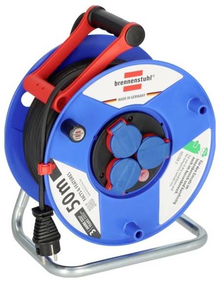 Brennenstuhl 1208230 Kabeltrommel 50 m Schwarz Schutzkontakt-Stecker