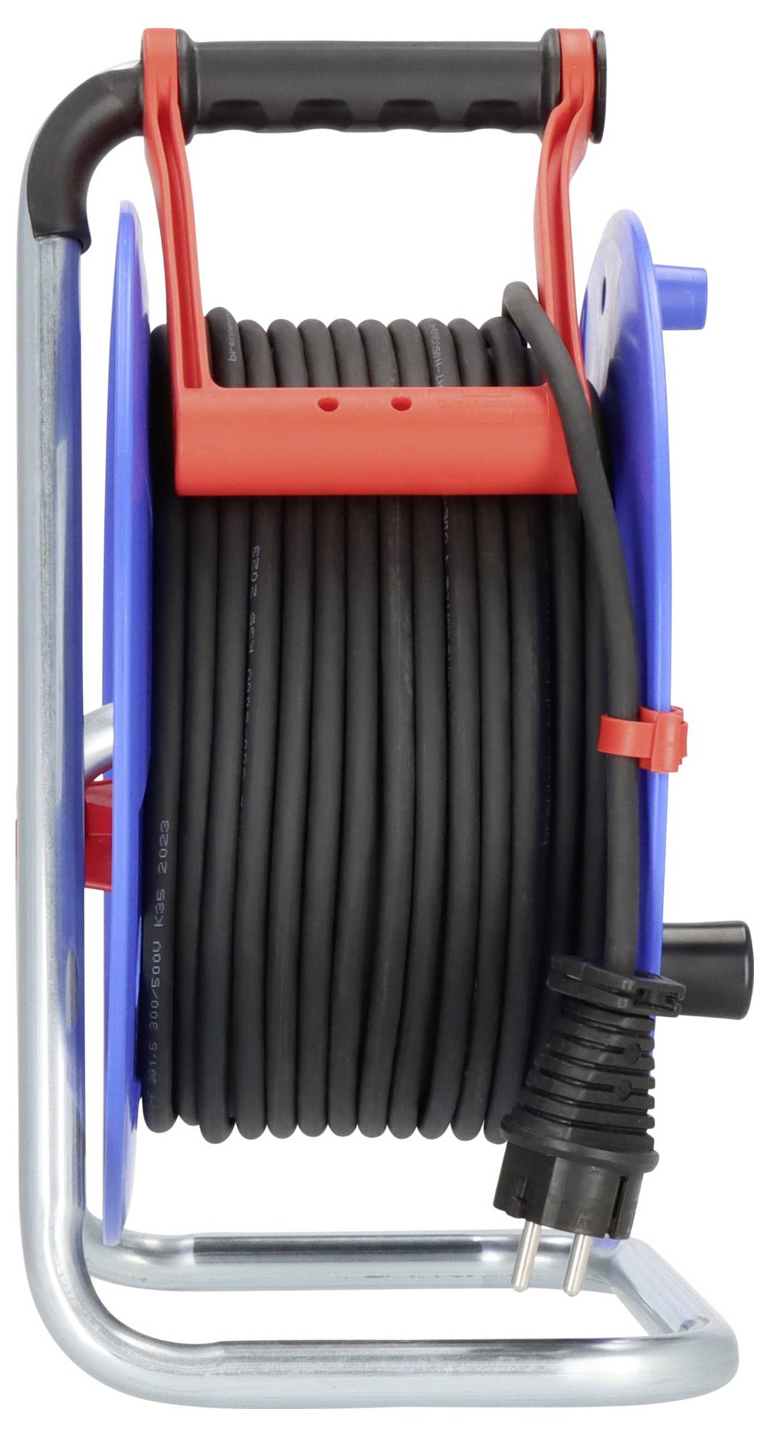 Ein vertikales rechteckiges Objekt mit zwei schwarzen Knöpfen auf der linken Seite.