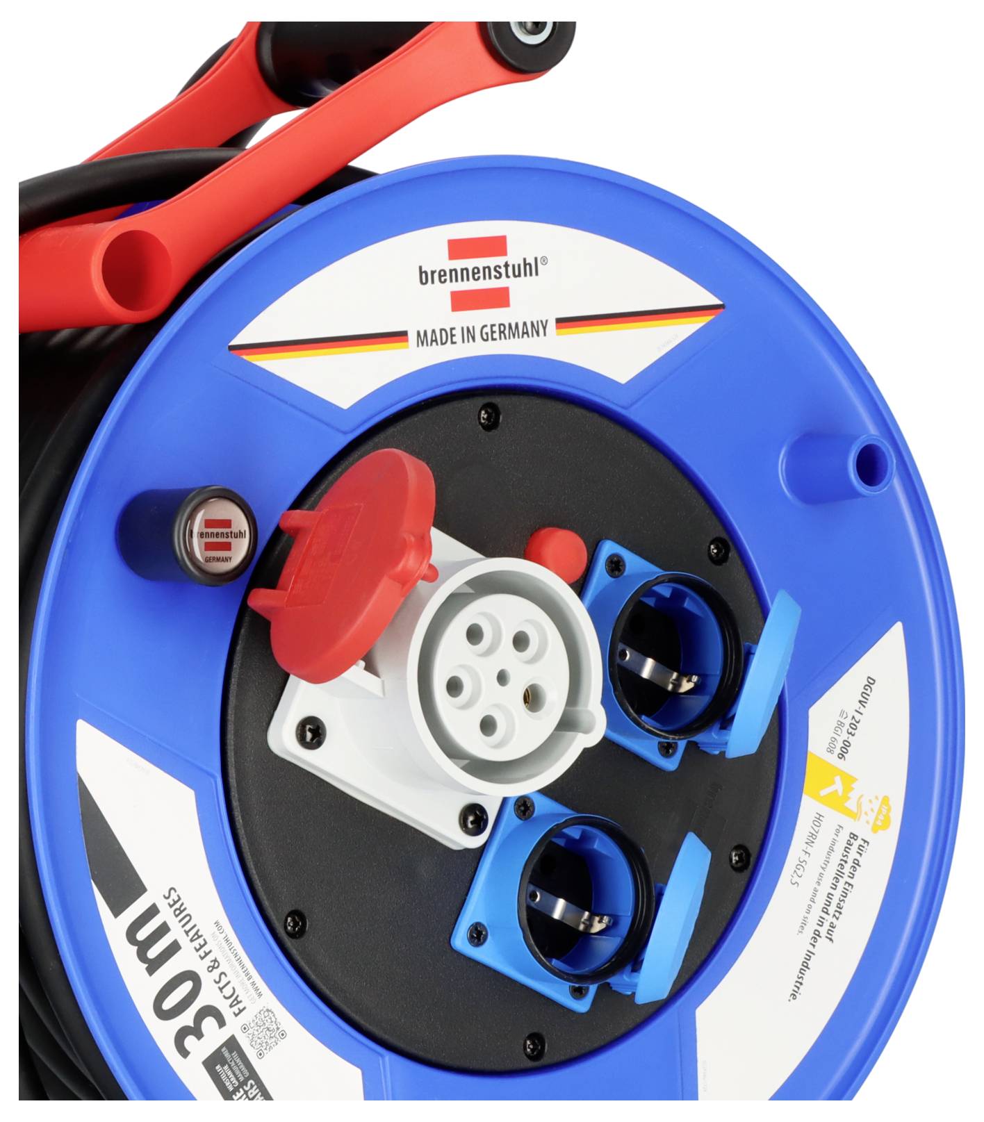 Brennenstuhl 1237980 Kabeltrommel 30.00 m Schwarz CEE-Stecker 16 A 5polig