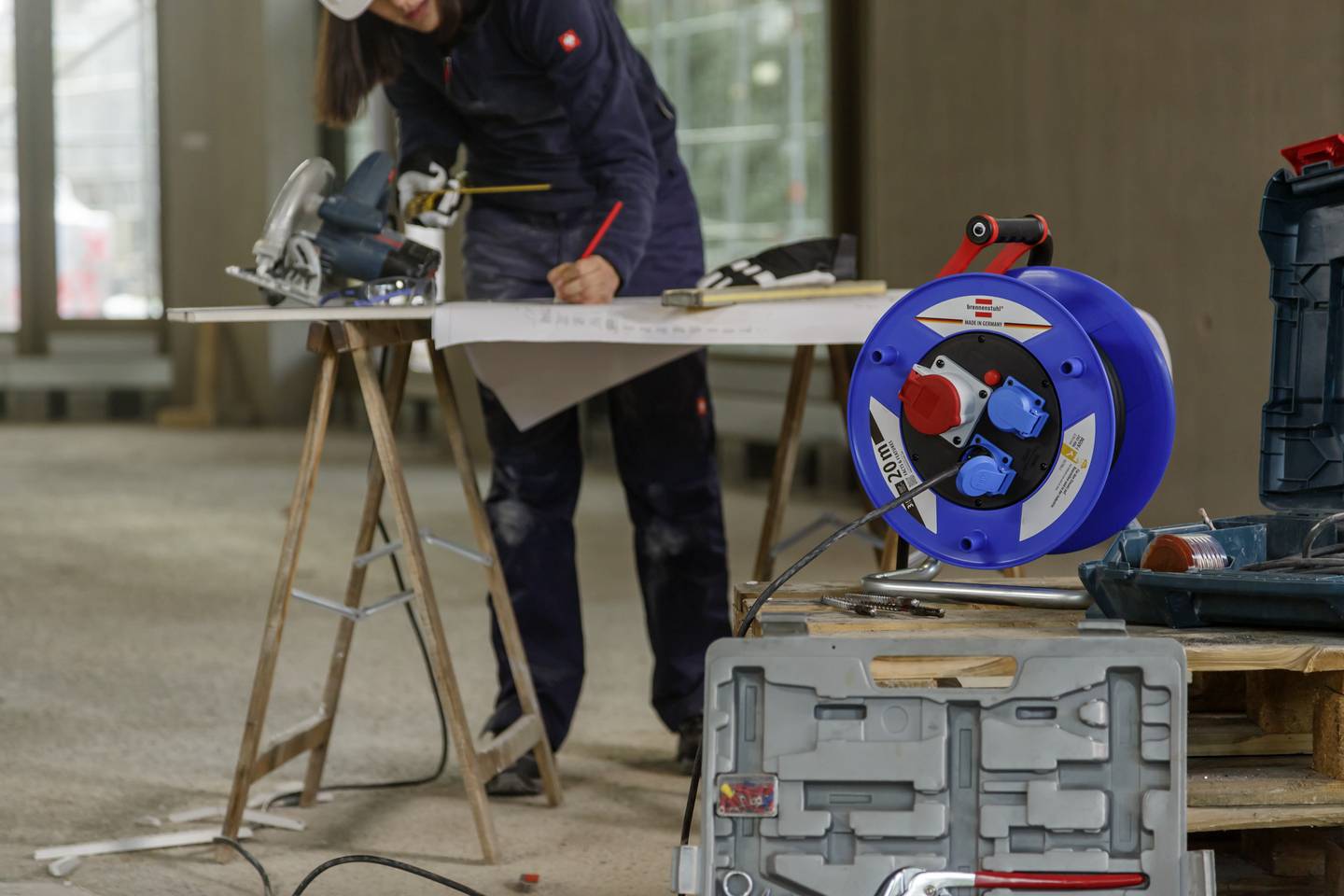 Brennenstuhl 1237990 Kabeltrommel 20.00 m Schwarz CEE-Stecker 16 A 5polig