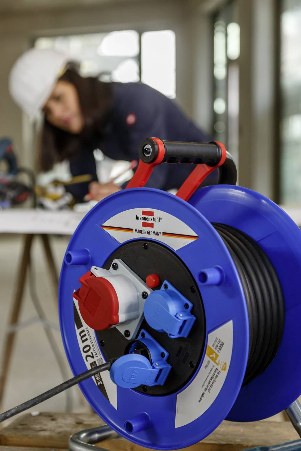 Brennenstuhl 1237990 Kabeltrommel 20.00 m Schwarz CEE-Stecker 16 A 5polig