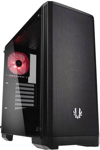 Nova Mesh Tempered Glass Midi-Tower PC-Gehäuse Schwarz 1 Vorinstallierter LED Lüfter, 1 v