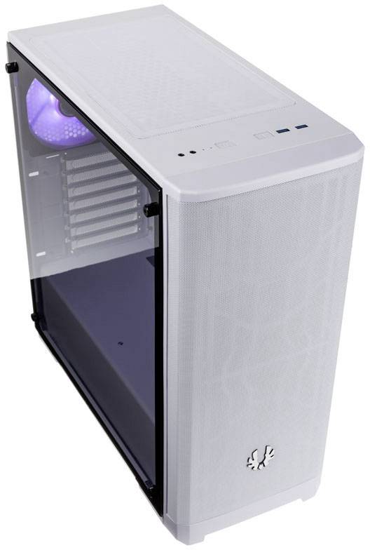 Bitfenix Nova Mesh Tempered Glass Midi-Tower PC-Gehäuse Weiß 1 Vorinstallierter LED Lüfter, 1 vorinstallierter Lüfter, gedämmt
