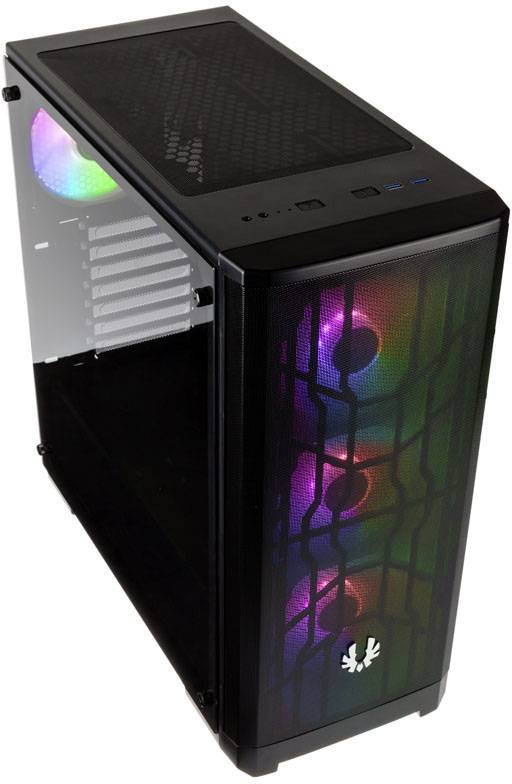 Bitfenix Nova Mesh TG A-RGB Midi-Tower Gehäuse Schwarz